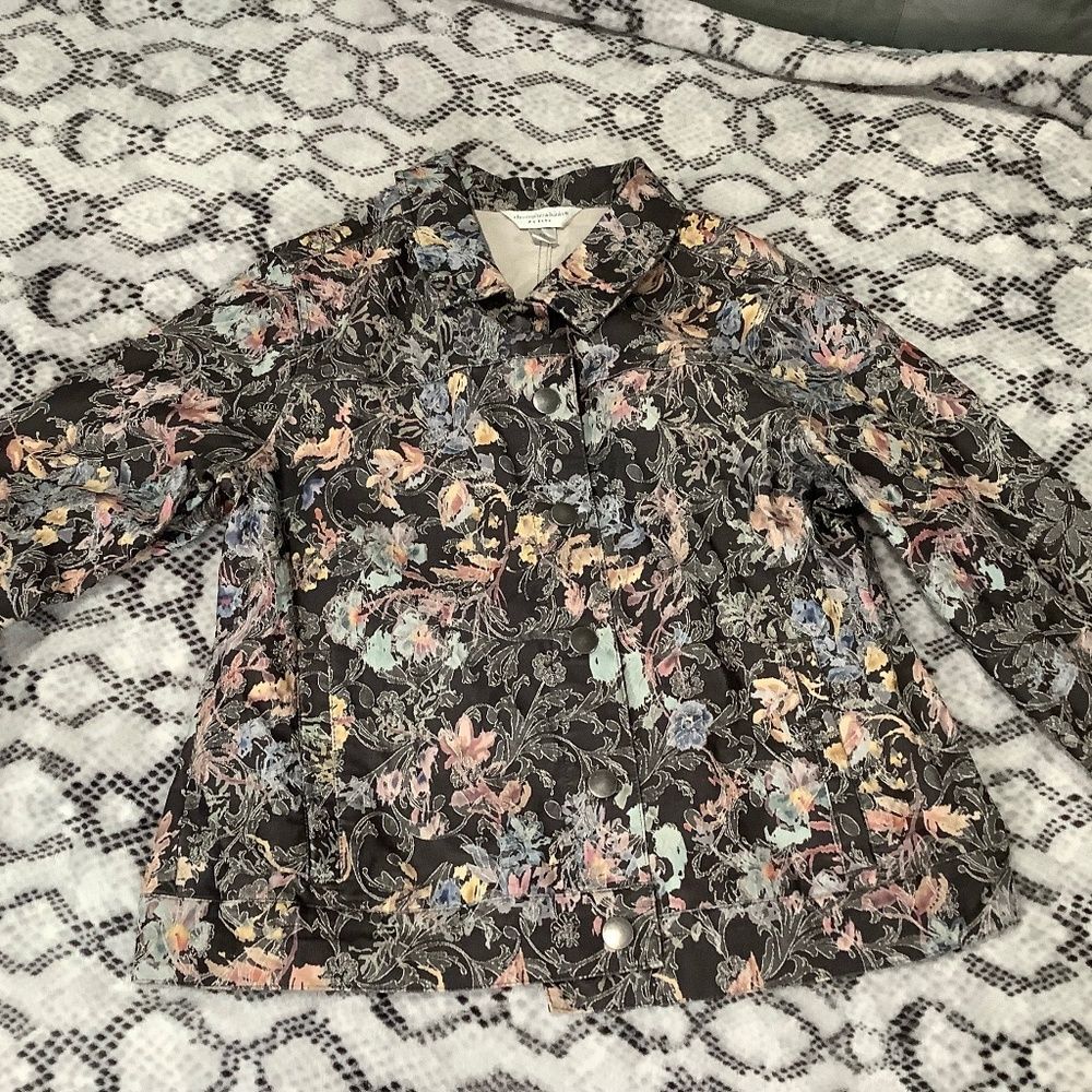 Christopher and banks petite floral paisley jacket